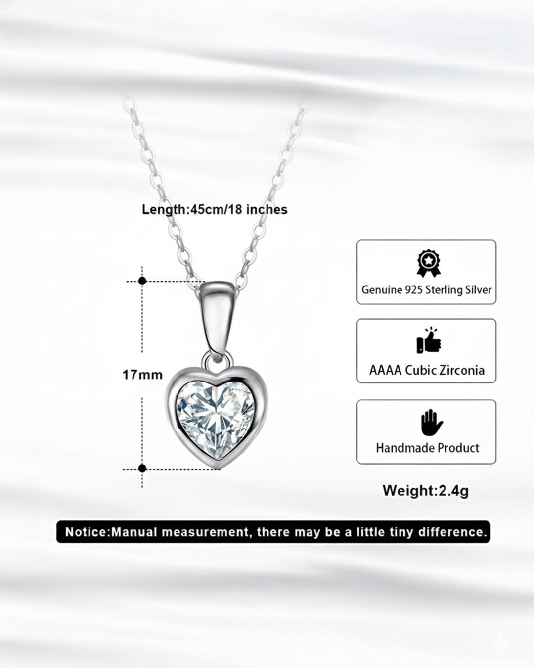 925 Sterling Silver&amp; AAAA Cubic Zirconia NECKLACE | VALORÉ
