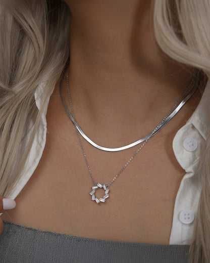 925 Sterling Silver &amp; 5A Cubic Zirconia NECKLACE | EVA