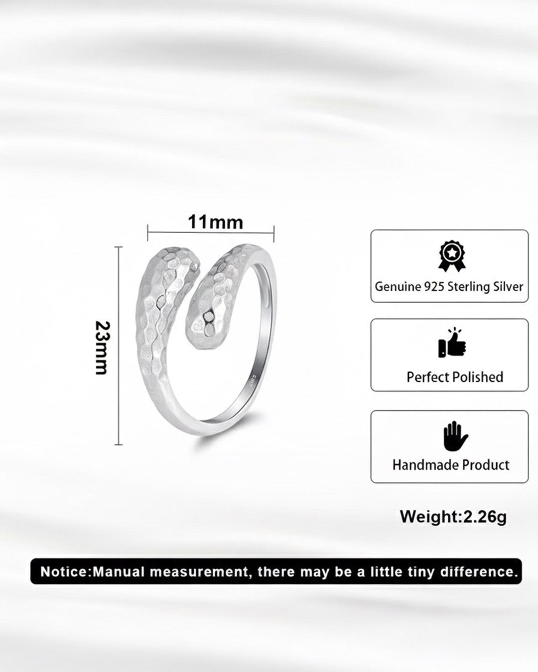 HELIRA RING - RHODIUM PLATED 925 STERLING SILVER