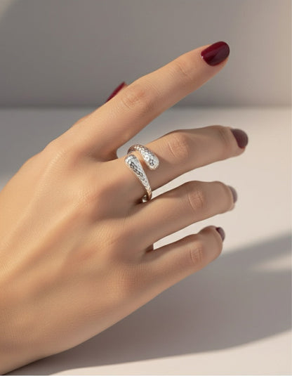 HELIRA RING - RHODIUM PLATED 925 STERLING SILVER