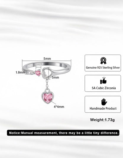 AMORETTE RING - RHODIUM PLATED 925 STERLING SILVER &amp; 5A CUBIC ZIRCONIA