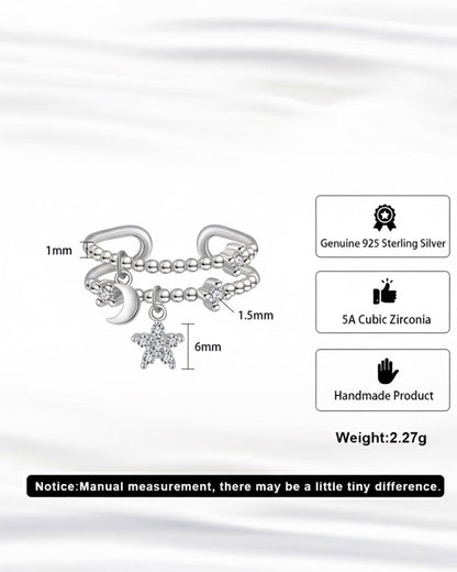 ASTRÉA RING - RHODIUM PLATED 925 STERLING SILVER &amp; 5A CUBIC ZIRCONIA