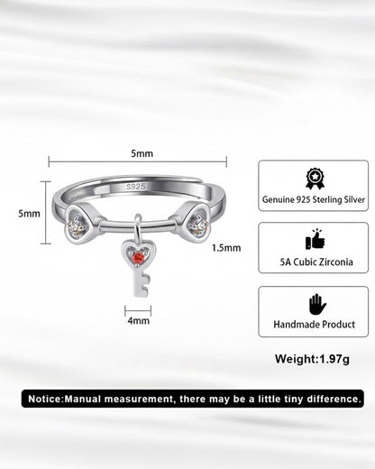 CLÉOR RING - RHODIUM PLATED 925 STERLING SILVER &amp; 5A CUBIC ZIRCONIA