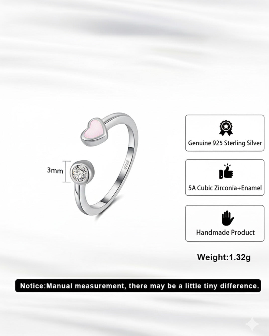 OLYA RING - RHODIUM PLATED 925 STERLING SILVER &amp; 5A CUBIC ZIRCONIA