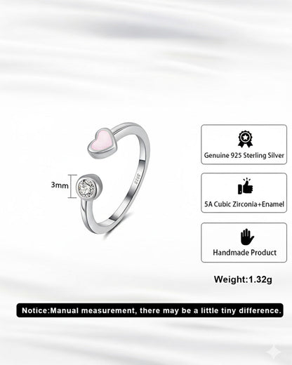 OLYA RING - RHODIUM PLATED 925 STERLING SILVER &amp; 5A CUBIC ZIRCONIA