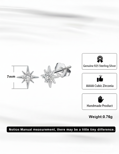 RHODIUM PLATED 925 STERLING SILVER &amp; AAAA CUBIC ZIRCONIA EARRINGS |  SOL