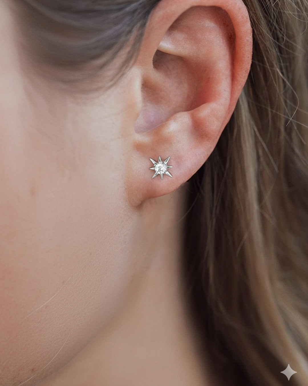 RHODIUM PLATED 925 STERLING SILVER &amp; AAAA CUBIC ZIRCONIA EARRINGS |  SOL