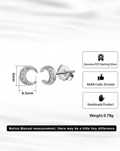 RHODIUM PLATED 925 STERLING SILVER &amp; AAAA CUBIC ZIRCONIA EARRINGS | HAN