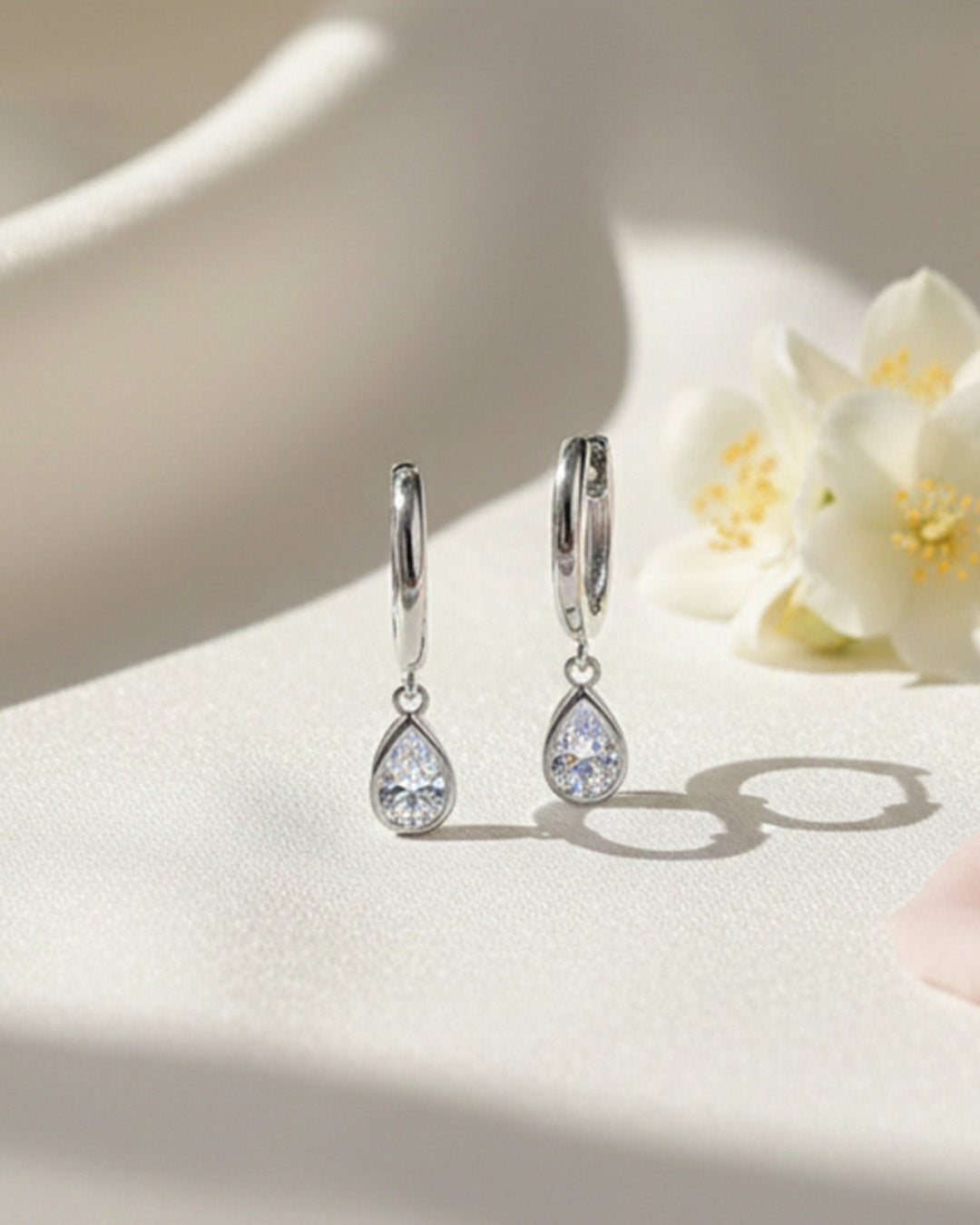 14K GOLD PLATED 925 STERLING SILVER &amp; AAAA CUBIC ZIRCONIA EARRINGS |  NOCTA