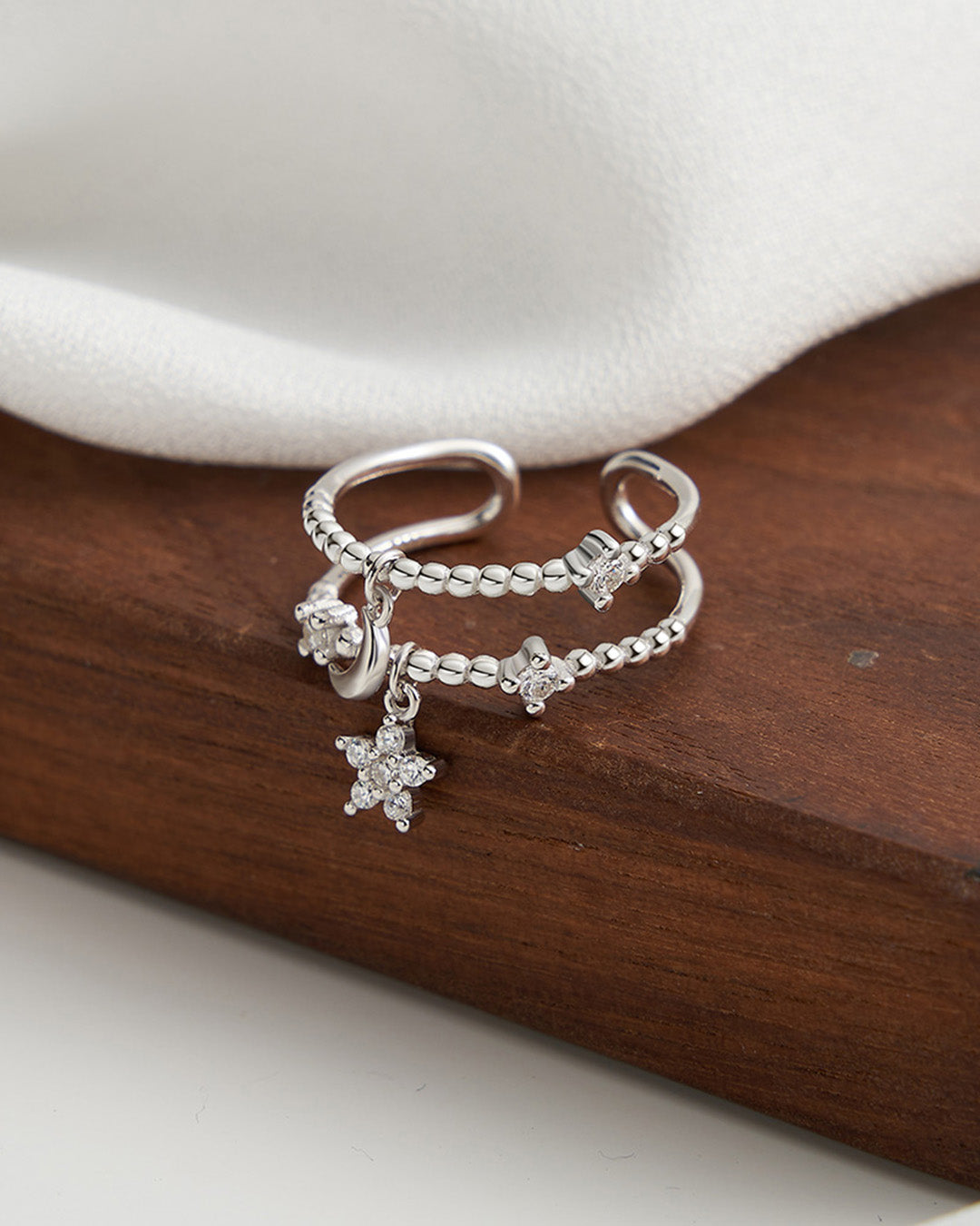 ASTRÉA RING - RHODIUM PLATED 925 STERLING SILVER &amp; 5A CUBIC ZIRCONIA