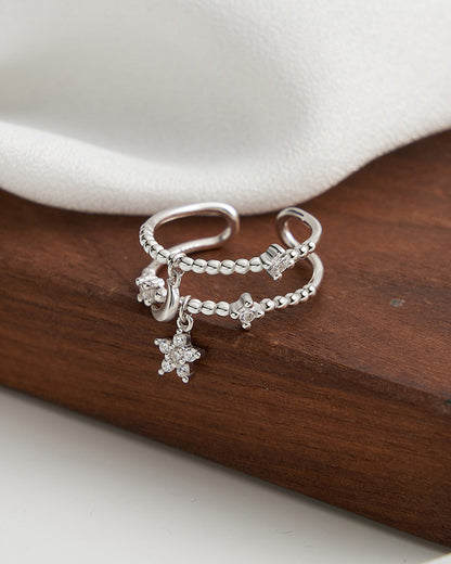 ASTRÉA RING - RHODIUM PLATED 925 STERLING SILVER &amp; 5A CUBIC ZIRCONIA