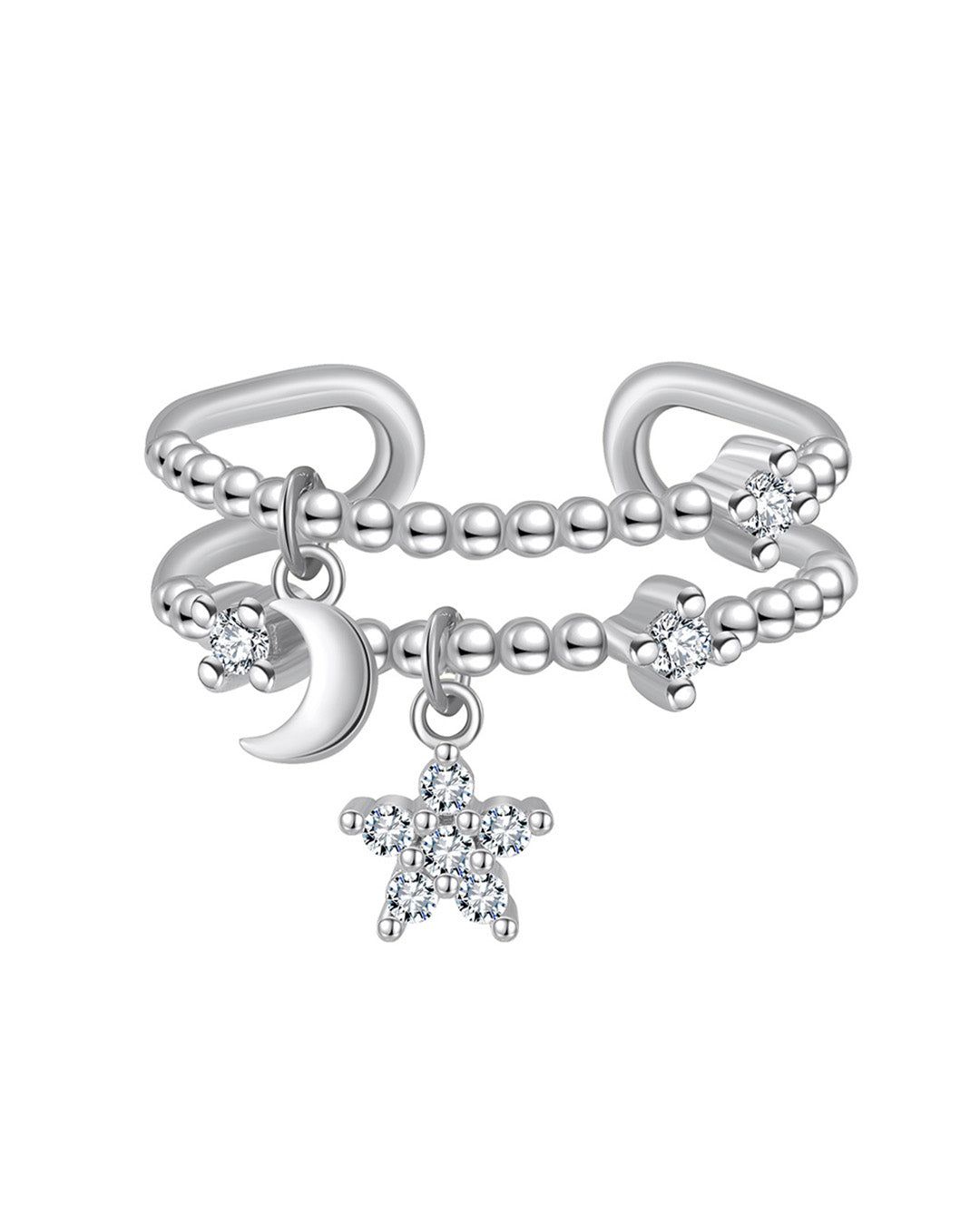 ASTRÉA RING - RHODIUM PLATED 925 STERLING SILVER &amp; 5A CUBIC ZIRCONIA