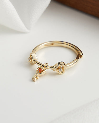 CLÉOR RING - 14K GOLD PLATED 925 STERLING SILVER &amp; 5A CUBIC ZIRCONIA