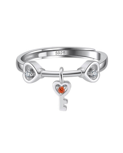 CLÉOR RING - RHODIUM PLATED 925 STERLING SILVER &amp; 5A CUBIC ZIRCONIA