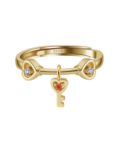 CLÉOR RING - 14K GOLD PLATED 925 STERLING SILVER &amp; 5A CUBIC ZIRCONIA